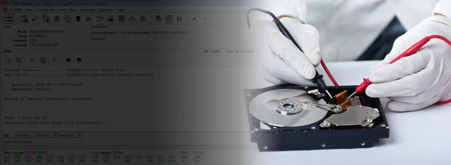 Diagnoza dysku twardego w narzędziach PC3000